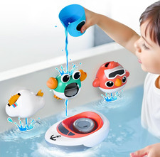 Baby Bath Toy for Toddlers 1-3, Kids Bathtub Water Toy Set 6 8 9 12 Month W/ Sho
