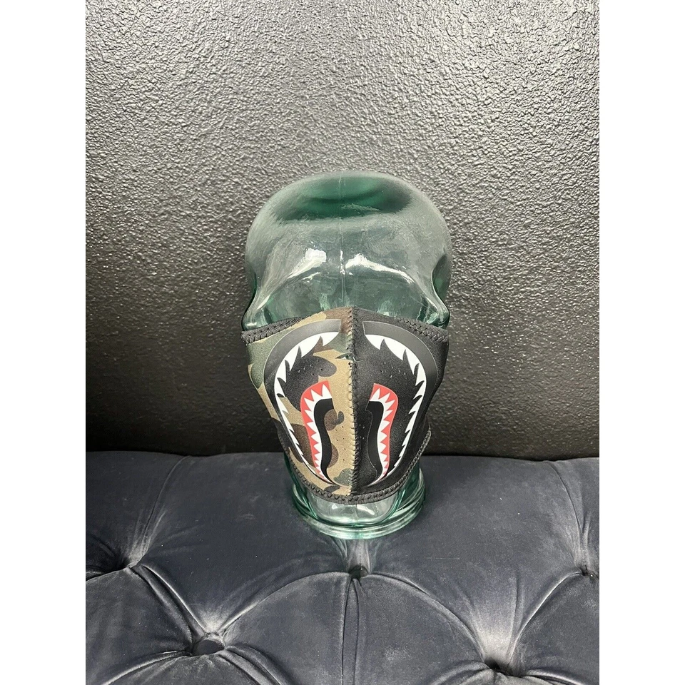 A Bathing Ape BAPE Black Camo Face Mask Half Camo Half Black New In Package - Image 2 of 4