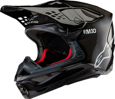 Alpinestars Supertech M10 Solid MIPS Helmet Gloss Black Carbon Large