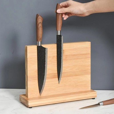 Messerblock magnetisch Messerhalter ohne Messer Holzblock Küchenmesser Display