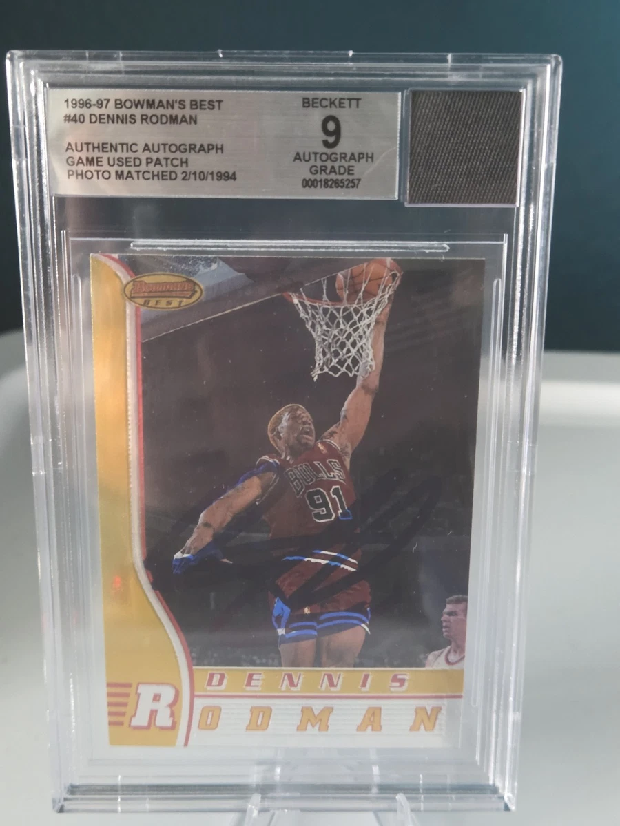 Topps Dennis Rodman Basketball Autographed Sports Trading Cards