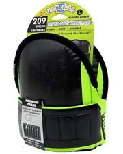 TROXELL USA Super-Soft Large Fluorescent Green Knee Pads - Comfortable, Adjustab