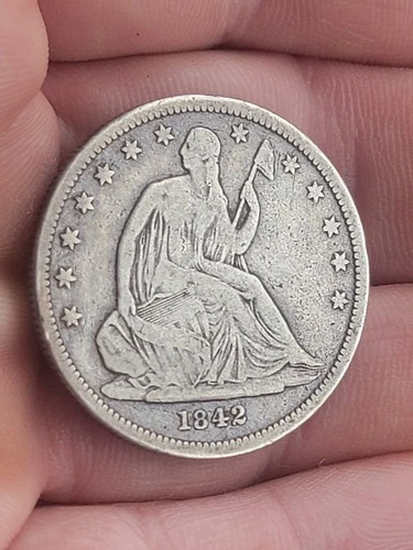 1842 Small Date Seated Liberty Half Dollar