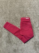 Pilcro Jeans Womens 27 Pink Mid Rise Skinny Preppy Logo Barbicore