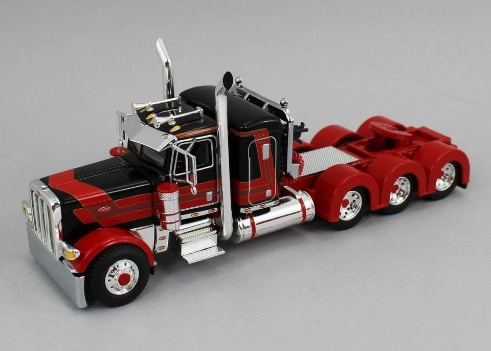 DCP 1:64 *RED & BLACK* Peterbilt 389 36" Flattop HEAVY HAUL Lowboy Jeep Stinger - Image 3 of 4