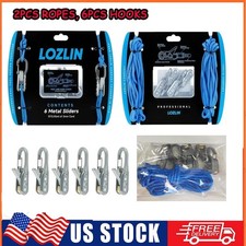 6 Hooks Rope with Roller Tensioner Lock Buckle Tie Down Rope Cargo Tightening Ne
