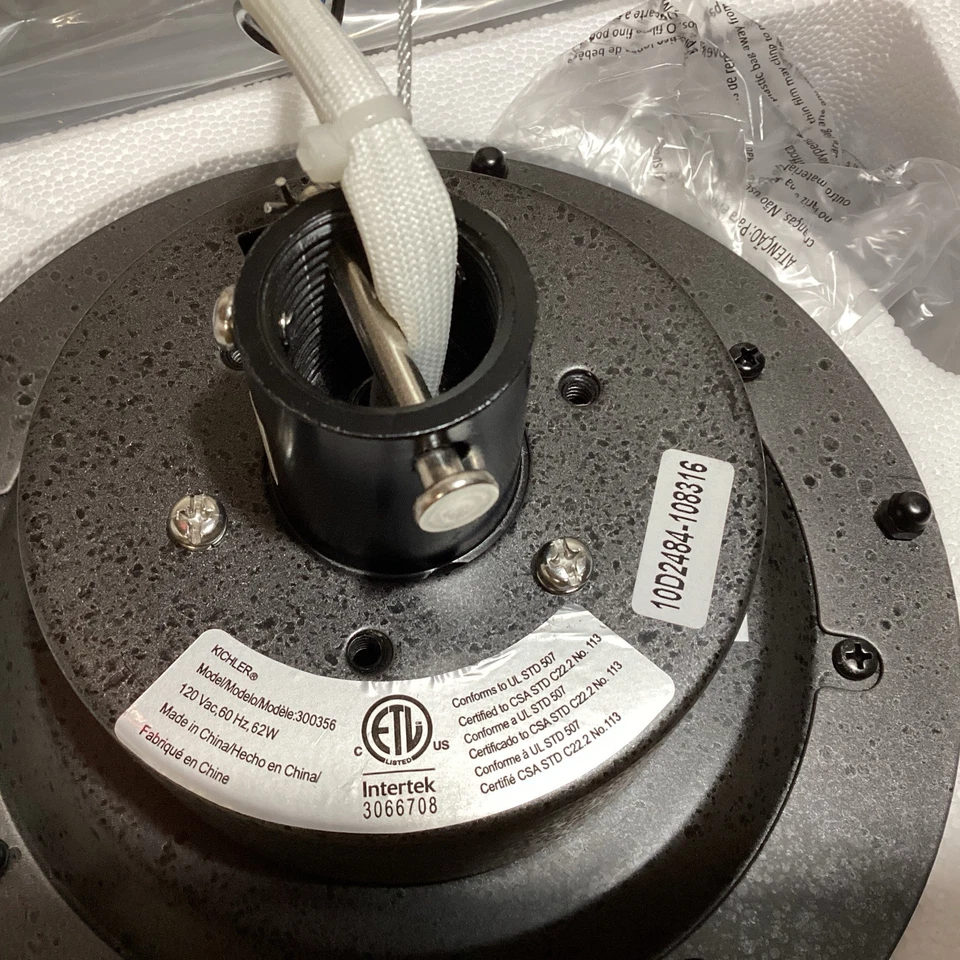 Kichler 300356 Ried 56" 3 Blade Indoor / Outdoor Ceiling Fan - Anvil Iron - Image 3 of 4