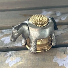 Thimble Pewter Horse Signed Nicholas Gish Metal Thimble