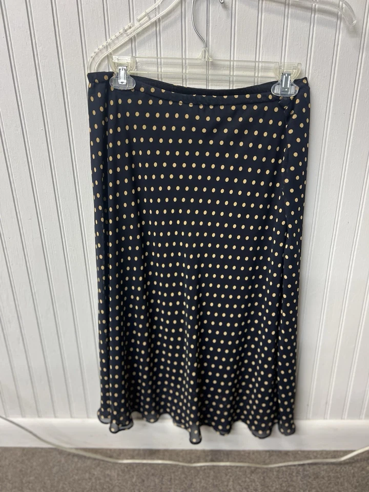 Blazer Dana Kay con falda de lunares. Azul marino, talla 16 Foto 3 de 4