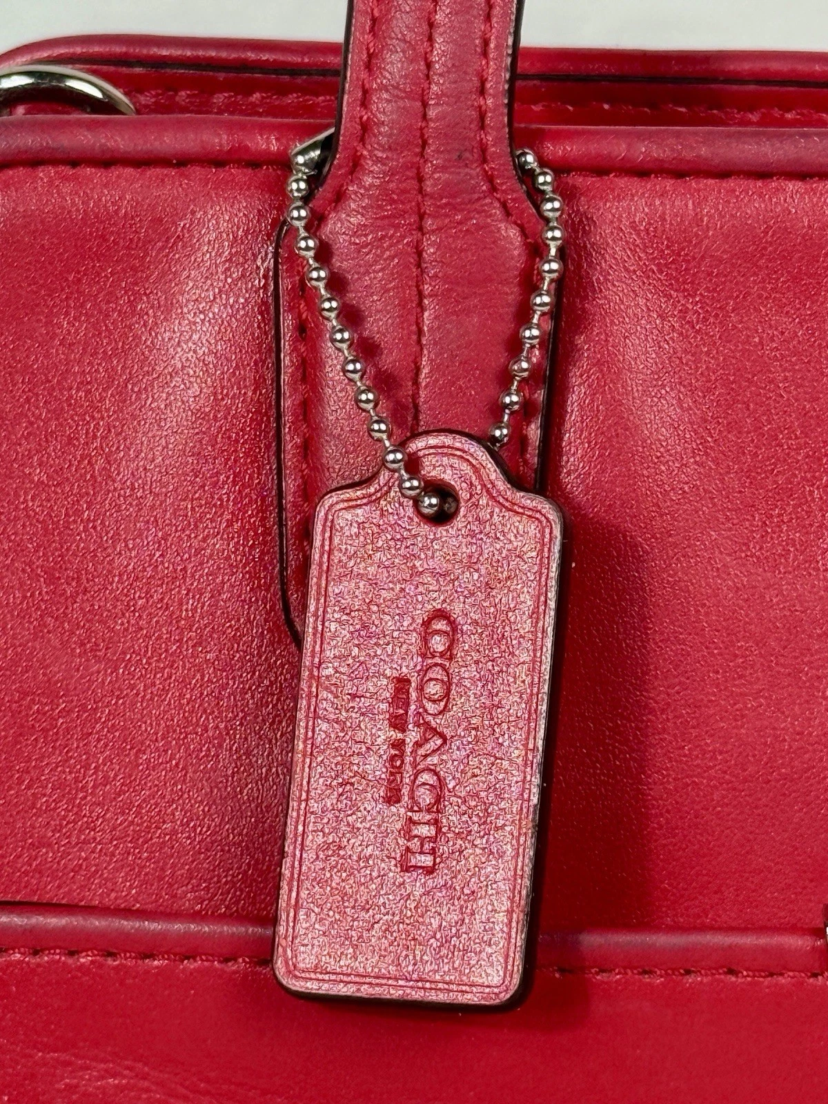 ???COACH CHERRY RED Taylor Bette Mini Tote 2WAY Borsa a tracolla in pelle