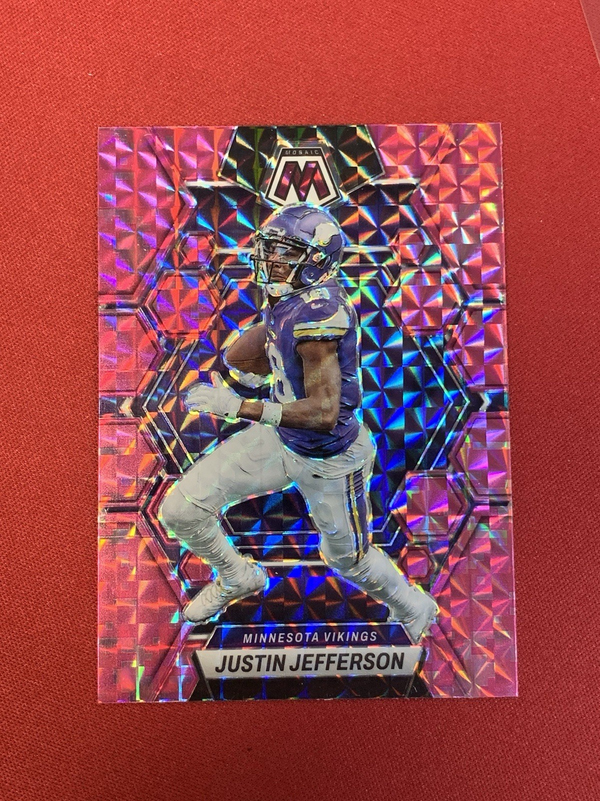 2023 Panini Mosaic - Justin Jefferson #152 Camo Pink Mosaic Prizm