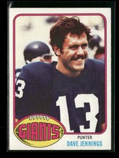 1976 Topps #183 Dave Jennings New York Giants