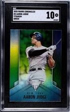 2020 Panini Chronicles Titanium #4 Aaron Judge GREEN SGC 10 GEM MINT