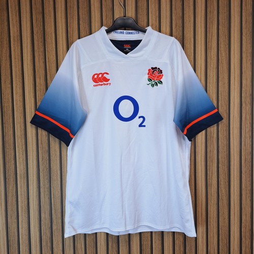 England Rugby Union Shirt 2017 Mens 2XL Home White Canterbury O2 ...