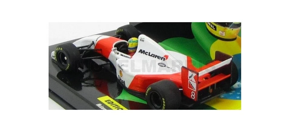 MINICHAMPS 430008 McLaren - F1 MP4/8 Ford V8 N 8 Season 1993 Ayrton Senna 1/43 K - Image 2 of 2