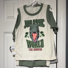 Jurassic World Kids 3 piece set, T-Shirt, tank top and shorts- T-Rex 6
