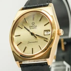 Vintage 1977 **MINT** OMEGA Seamaster Cal.1342 Quartz Push Crown Gold 35mm Men's