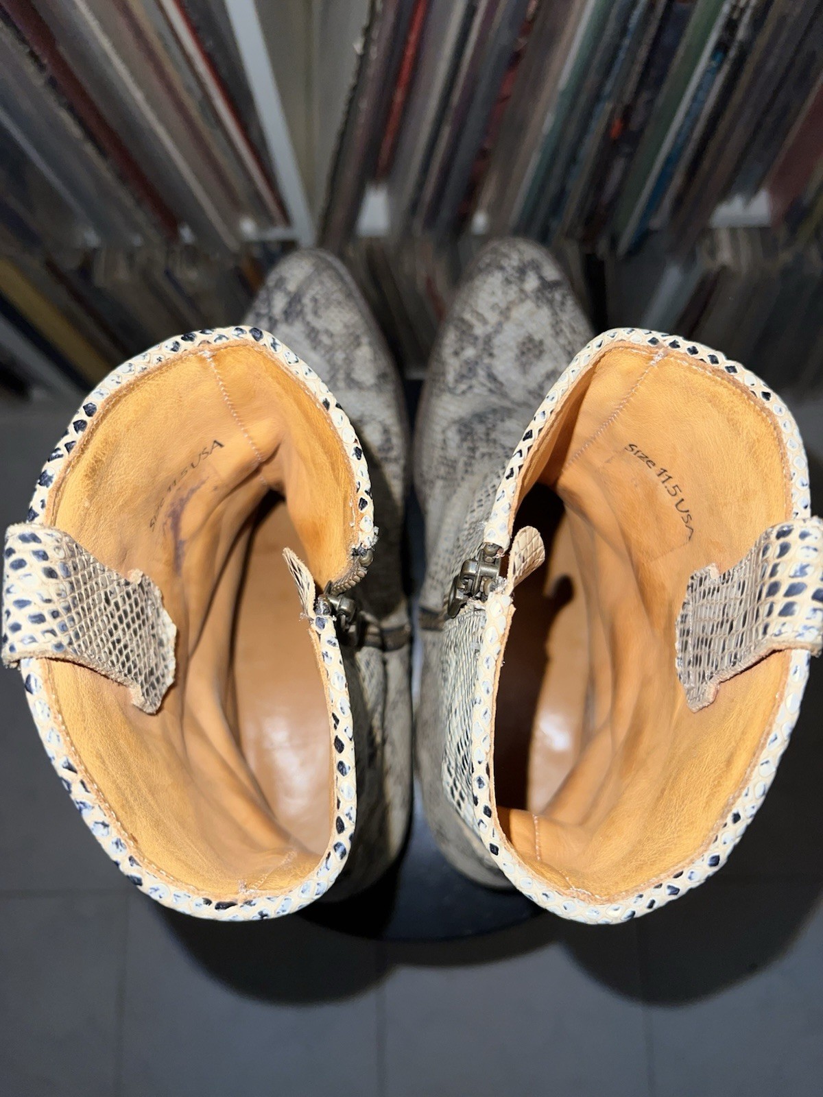 Snakeoil Provisions Python Leather Boots Size 11.5 - image 4