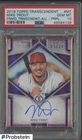 2019 Topps Transcendent Framed Purple Mike Trout Angels ON CARD AUTO /10 PSA 10