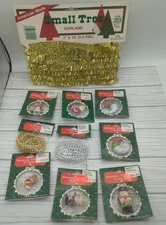 Vintage Christmas Mini Ornaments Lot 1980's Revco NOS For Small Trees