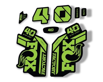 FOX 40 Step Cast SC 2021 Factory Fork Decals Suspension Sticker Adhesive Green