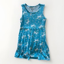 Wonder Nation Unicorn Tank Dress Girls M 7/8 Blue