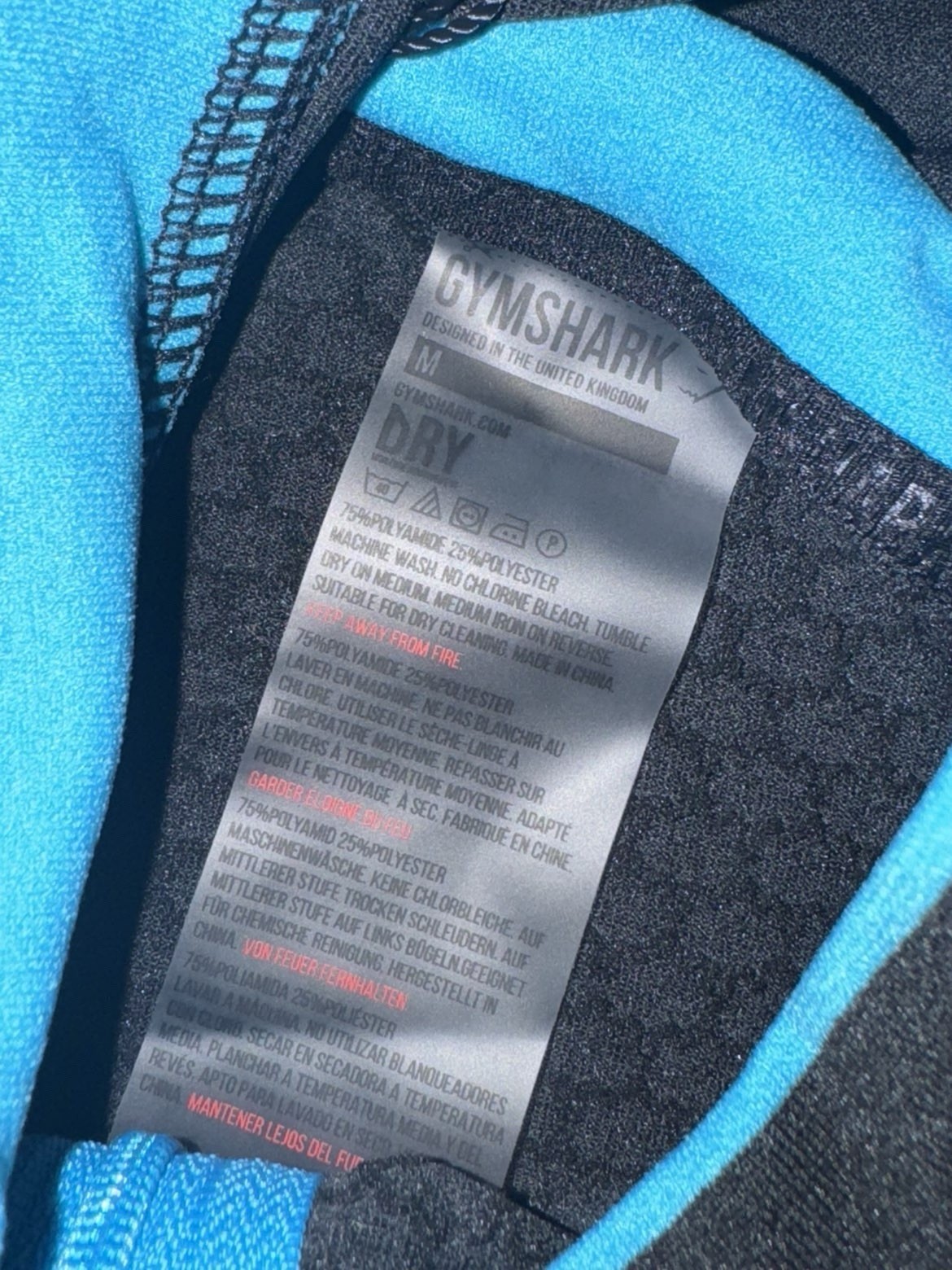 Gymshark Onyx V1 Blue Men's Medium Hoodie DAVID LAID image 3