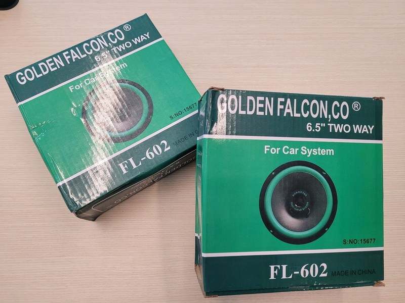 Set of 2 Golden Falcon FL-602 6.5" Two Way Speakers, New in Box