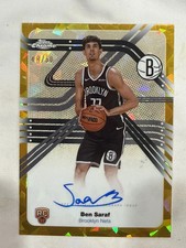 2025-26 Topps Chrome Sapphire Ben Saraf Next Stop RC Gold Refractor Auto 48/50