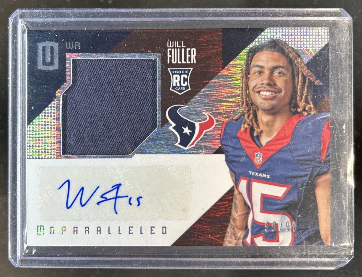 Will Fuller Panini Unparalleled #206 Autograph Jersey