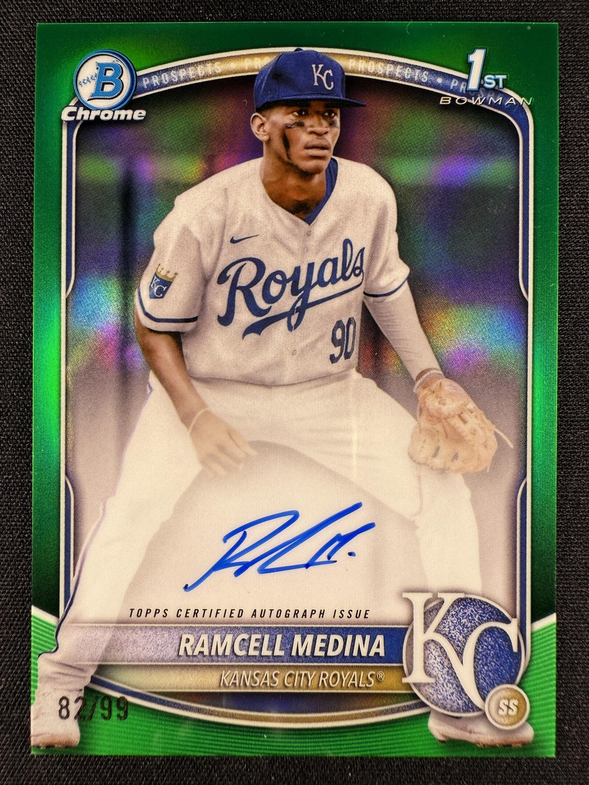 2025 Bowman Chrome #CPA-RA Ramcell Medina 1st Bowman Autograph Green /99