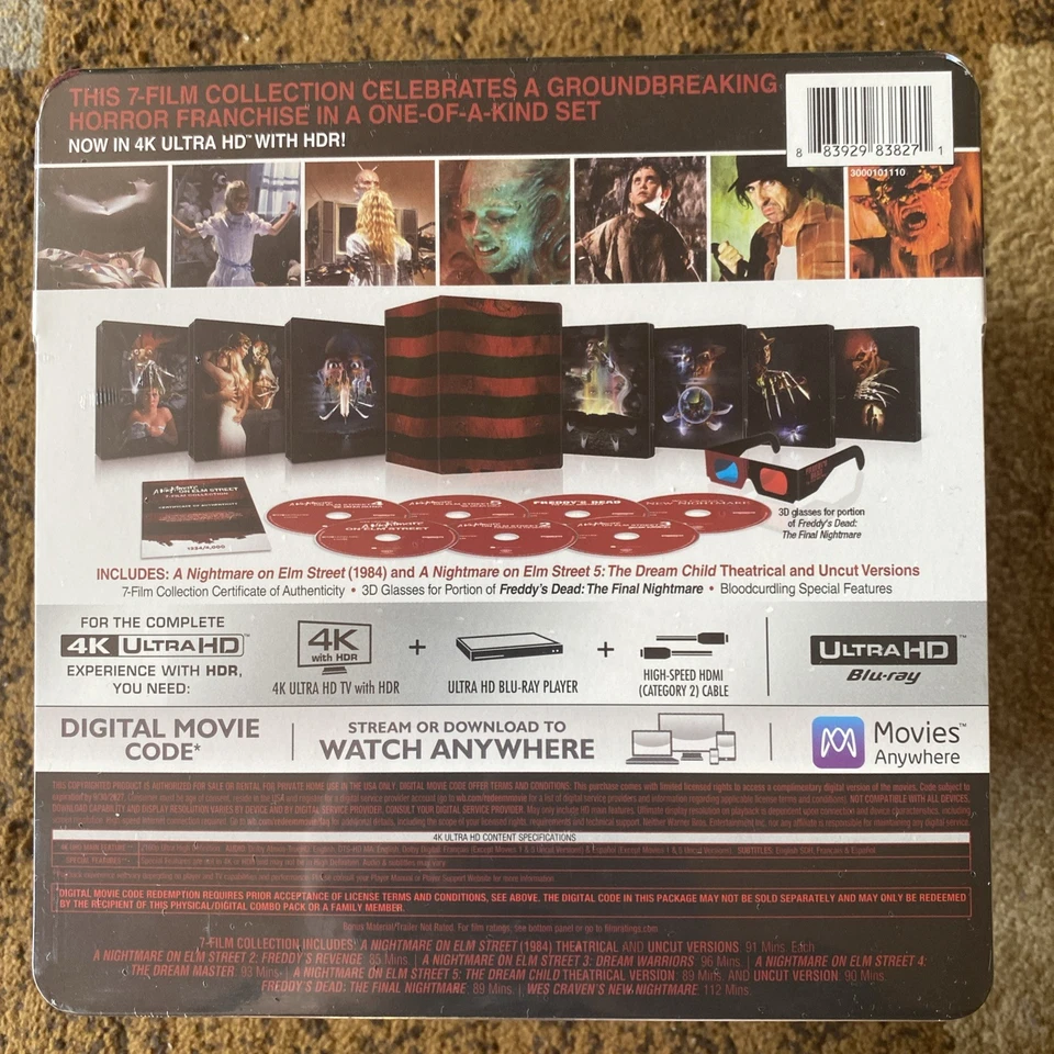 A Nightmare on Elm Street 4K UHD 7-Film Collection Ltd Ed Steelbook OOP . - Image 4 of 4