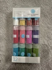 Martha Stewart Crafts IRIDESCENT FINE GLITTER Set of 12 NIP FAST SHIP