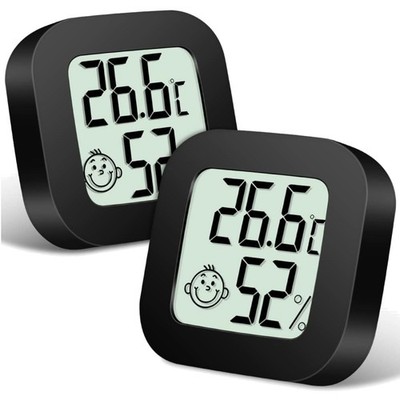 Flintronic Digital Thermometer Hygrometer 2 Stück Kabellos Luftfeuchte Messgerät