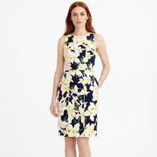 J.Crew Multicolor Sheath Knee Length Floral Dress Women Size 6