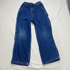 Carhartt Kids Carpenter Jeans Blue Denim Utility Pants Size 6X/7 Y27DST