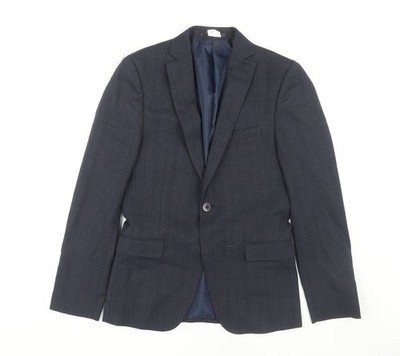 Blazer Herren 34 Brustumfang Normal T.M.Lewin Blau Zweiknöpfe
