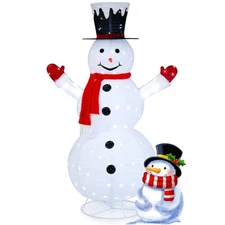 6ft Pop Up Snowman Christmas Decorations Outdoor Lighted Holiday Displays