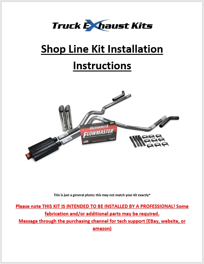 Chevy GMC 1500 Truck 88-95 2.5" Dual Truck Exhaust Kits Flowmaster 40 Series - Image 3 of 4