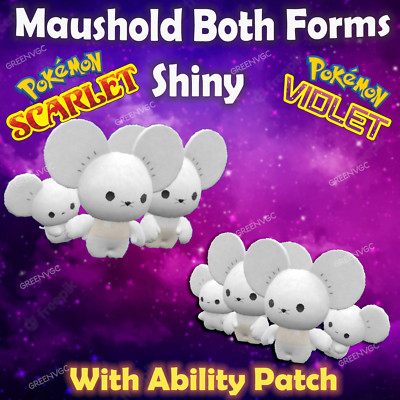 Shiny Maushold Three and Four Forms Bundle 6iv | Pokemon Scarlet and Violet