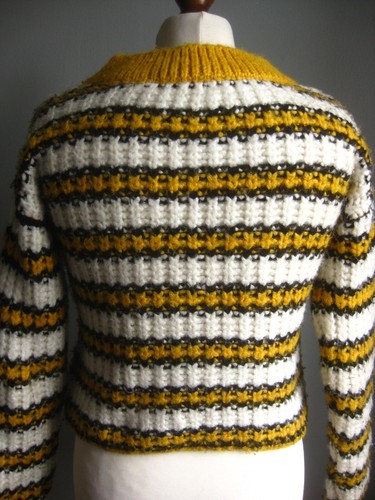 TOPSHOP JERSEY A RAYAS CROP corto negro amarillo abeja rayas 6 punk mostaza - Imagen 10 de 14