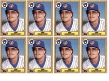 (8) 1987 Topps #108 Jim Gantner Milwaukee Brewers Card Lot