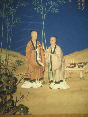 Chinese Old Antique Painting Scroll Landscape People Rice Paper By Lang Shining - Picture 5 of 11