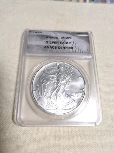 1994 SILVER EAGLE ANACS MS69 ☆ BUETIFUL COIN ☆ - Picture 4 of 5