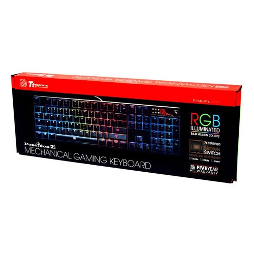 ThermalTake e Sports Poseidon Z Mechanical RGB Illuminated Gaming Keyboard - Picture 5 of 8