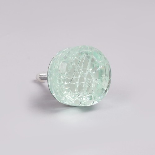 G Decor Cascadia Aurora Crystal Crackle Mirror Glass Pull Knob - Picture 4 of 19