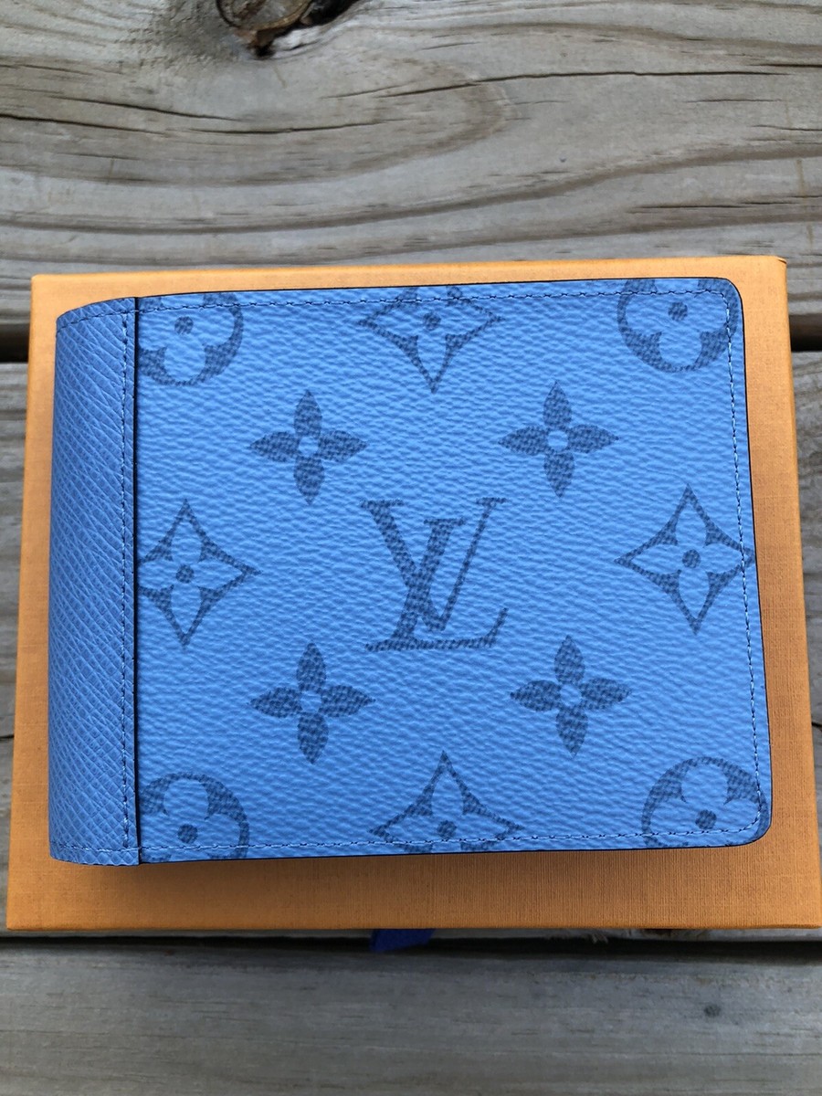 Louis Vuitton 2021 Taigarama Denim Blue Multiple Wallet M30759 w/ Receipt LV