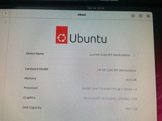 HP Z240 SFF Workstation Intel i5 6500 3.20GHz 16GB RAM 500GB DVDRW Linux - Image 4 of 4