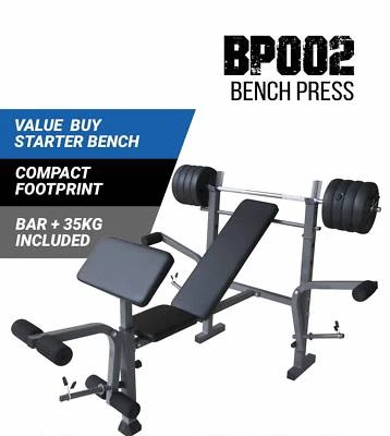 Bench Press And 35kg Barbell Package Crazy Value Perth