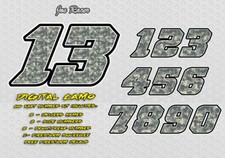 Race Car Numbers Digital Camo Vinyl Decal Kit Package Street Stock Late Model